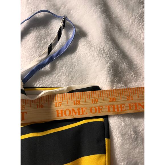 Amissima Striped Ruffle Maxi Dress Multicolor Sleeveless Drawstring Waist Sz 14 - Picture 7 of 8